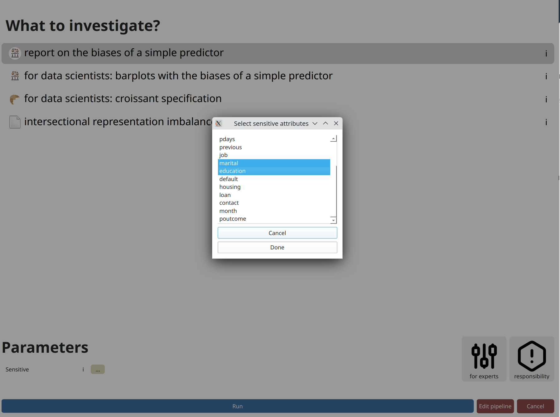 Sensitive attributes